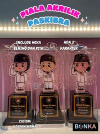 Gambar Piala Akrilik Paskibra 17 Agustus 2025 Custom Karakter dan Ucapan FREE Box Mika - Cewe Hijab dari Bonekahandmadesukasuka Kab. Sukoharjo 1 Tokopedia