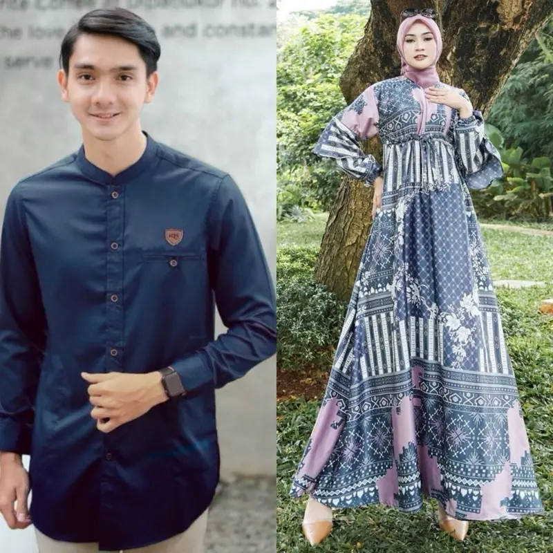 Couple Pasangan Lebaran 2025 Kanaya Ayunda silk Premium Kekinian Sarimbit 2025 Mewah Busui Gamis Kondangan Wanita Muslim Syari Dress Maxi Pesta Baju Simple Koko 2