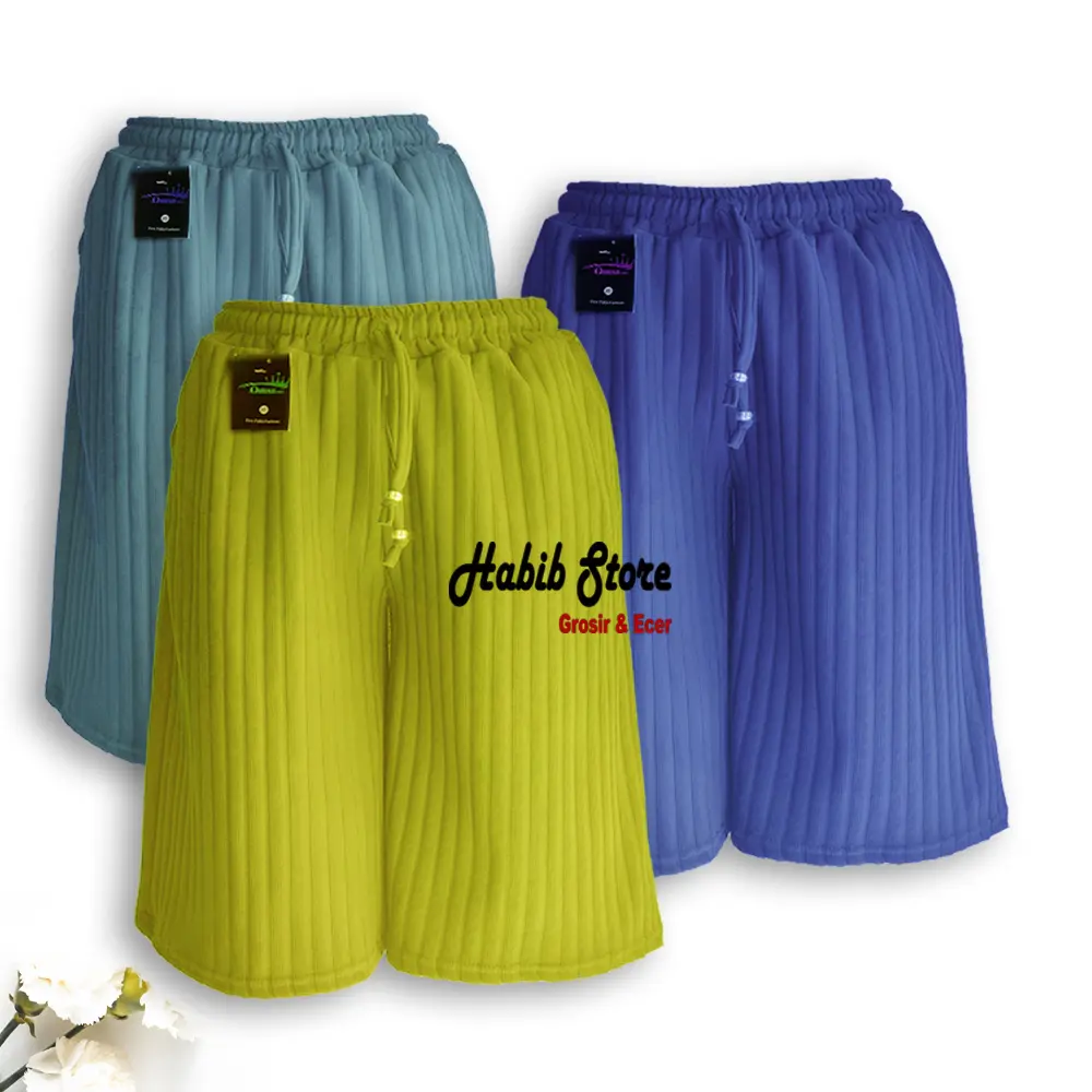 KULOT PENDEK JUMBO BAHAN KNIT HORNET UNTUK WANITA KEKINIAN DIPAKAI SEHARI-HARI SANTAI OOTD Celana Kantong Nyaman High Tebal Shorts