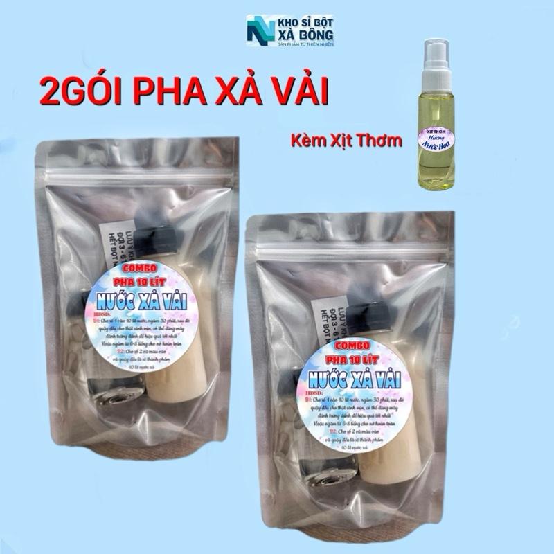 COMBO 2GÓI PHA 20LÍT NƯỚC XẢ VẢI TẠI NHÀ GIÚP LÀM LƯU HƯƠNG ÁO QUẦN KÈM XỊT THƠM HƯƠNG HOA PHÁP. Làm Sạch Kem