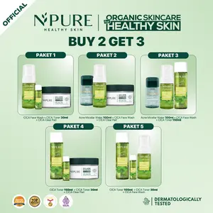 【BUY 2 GET 3】Exclusive Creator NPURE Bundle lebih hemat/ skincare kit / skincare travelling/skincare viral/toner npure/Cica Clear Pad /Toner 30ml  / face wash / power clear micellar water Hydrating Membersihkan Wajah Berjerawat /Mencerahkan /Niacinamide