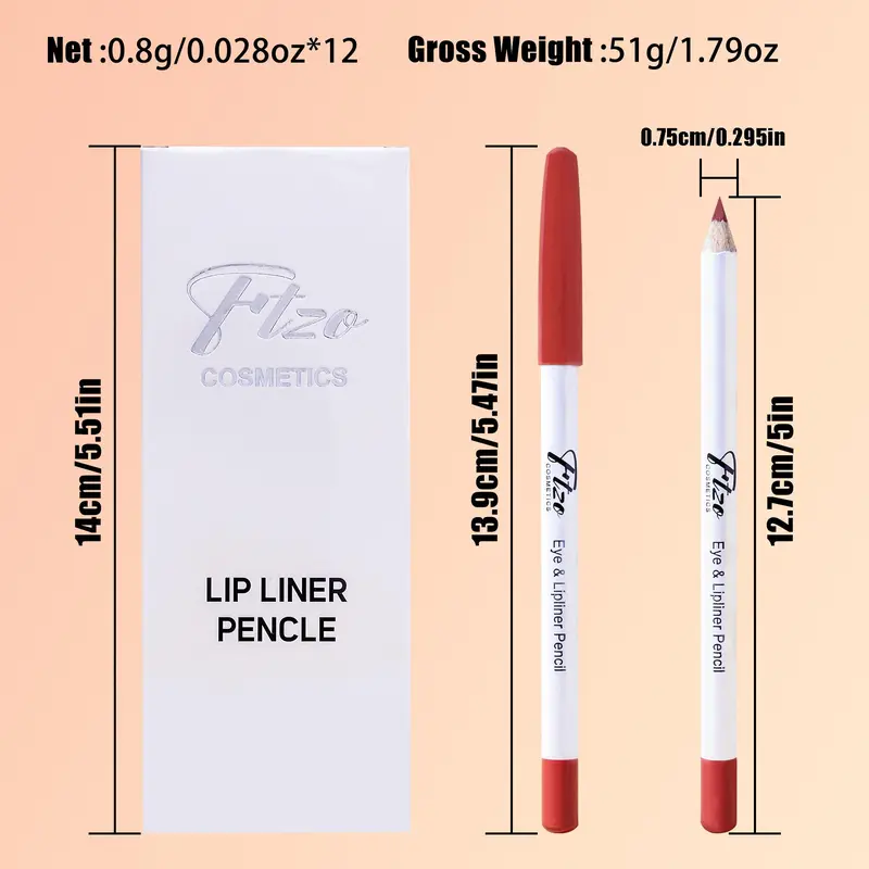 Long Lasting Lip Liner Set, Matte Easy Coloring Lip Liner Pencil, Natural Lip Makeup Tool for Women & Girls, Cosmetic 6