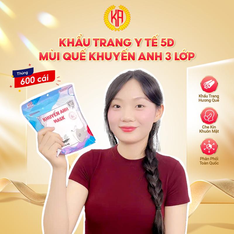   600c  Khẩu Trang 5D Hương Quế Khuyến Anh Giúp Chống Tia UV Ngăn Ngừa Bụi Mịn Chống Nắng Chống Nước 