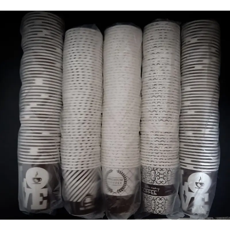 Oz paper 9 motif isi 50pcs / gelas kertas kopi 9oz motif tahan panas