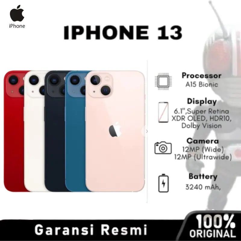 *ANDROIDnyel* IPHONE APPLE 13  128GB 256GB GARANSI RESMI PROMO 0