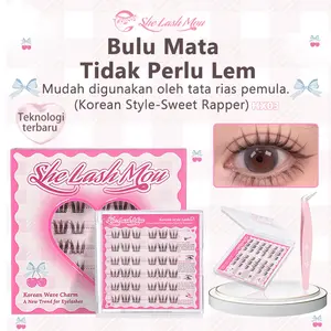 [TANPA LEM] HX03 SHE LASH MOU Bulu Mata Palsu Tanpa Lem Eyelash Extension Korean Style-Sweet Rapper