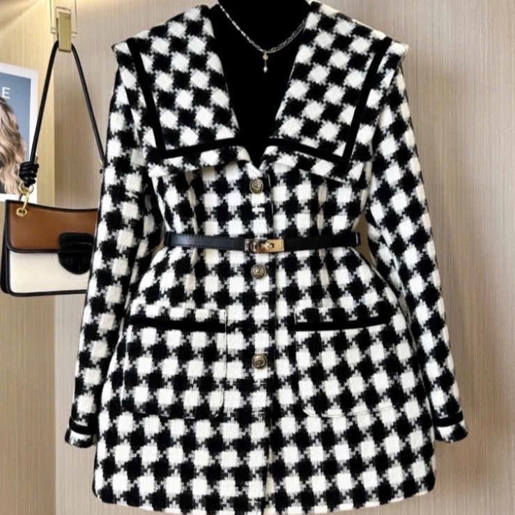 Áo Dạ Caro Cao Cấp full bọc móc hàng Quảng Châu xinh xỉu phong cách đơn giản sang trọng top men