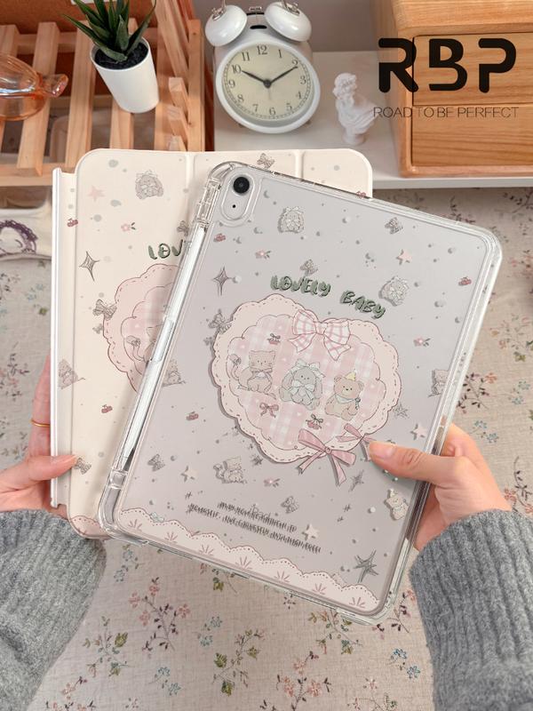 RBP iPad case Vỏ 2 trong 1 Dễ thương Có khay bút for iPad thế hệ thứ 10th 11th A16 iPad 10.2 inch iPad 7th 8th 9th iPad Pro 11 inch 12.9 inch 2020 2021 2022 2024 2025 M4 M2 iPad Air 4 Air 5 Air 6 Air 7 11 inch 13 inch iPad thế  iPad mini 6 mini 7 Quà