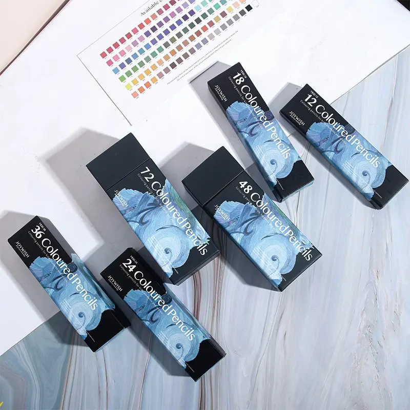 Professional 12/18/24/36/48/72 Colors Oily Wooden Colored Pencils Hexagon Wooden Handle Set Artist Painting Drawing Sketch Art Design