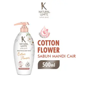 K Natural White Sabun Mandi Cotton Flower 500 ml