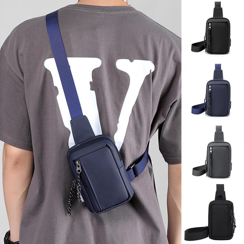 Product Introduction of 1pc Men's Mini Crossbody Bag Phone Bag Multifunctional Diagonal Shoulder Bag For Running Cycling Work Fashion Simple Messenger Bag 11
