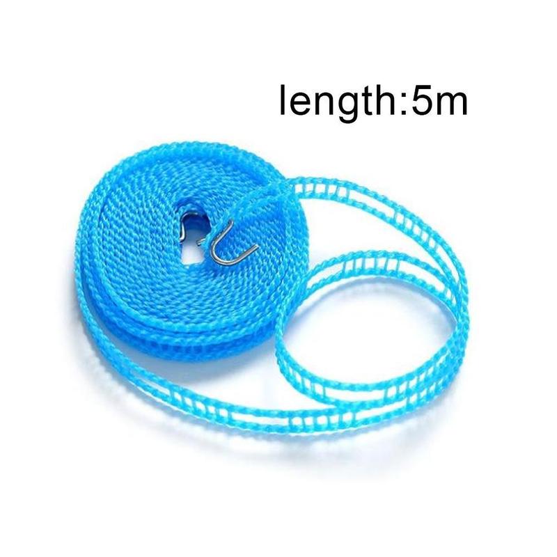 Dây Phơi Quần Áo Chống Gió Và Chống Trượt, 5M, Cho Ban Công Gia Đình, Màu Sắc Ngẫu Nhiên 8