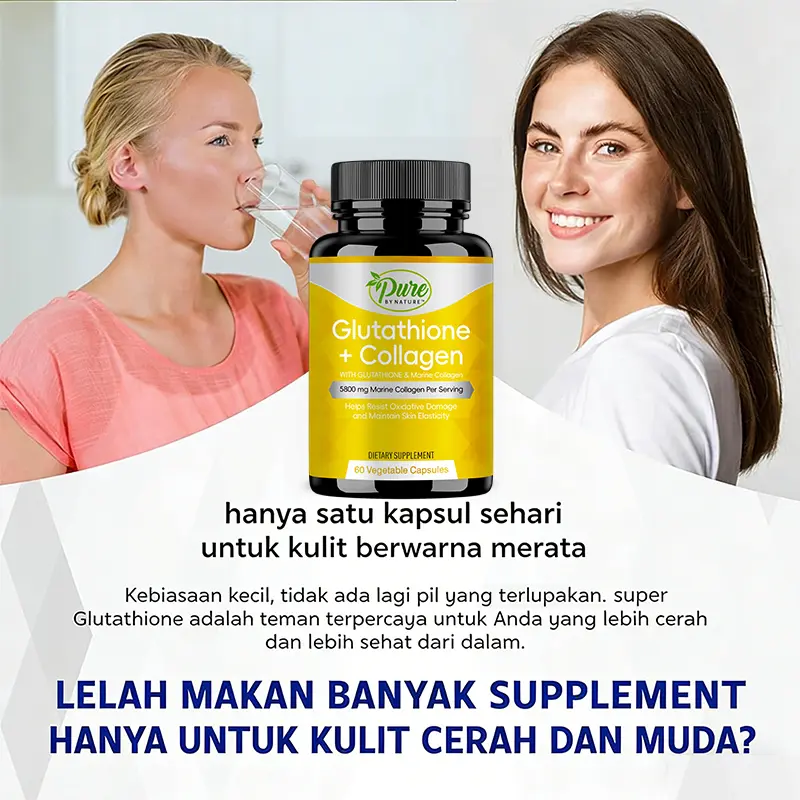 perbedaan glutathione dan collagen Beli 1 Gratis 1)Glutathione + Kolagen menghambat produksi melanin, memudarkan flek, memperbaiki anti penuaan, mengurangi risiko rambut rontok, mendorong perbaikan jaringan, Jumlah 120 kapsul - Shop Selection:90 Tablets L-Glutatión 60 Cápsulas - HCG biochemical research
