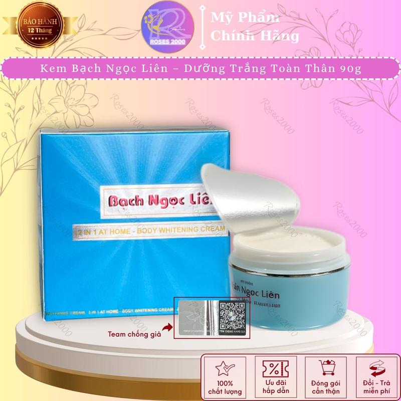 Kem dưỡng trắng da Bạch Ngọc Liên 2 in 1 At Home - Body Whitening Cream 90g Hàng Chính Hãng Women Nữ mẫu mới