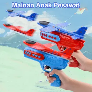 Mainan Anak Pesawat Terbang Berlampu / Mainan Penembakan Pesawat Busa / Pesawat Ketapel /Pesawat Busa Drop-resistant Foam