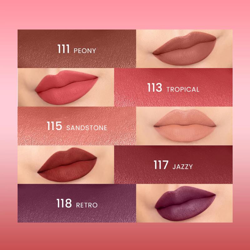 [TERMURAH] Hanasui Mattedorable Lipstick - Anti Geser Formula Smudgeproof Transferproof Long Lasting Tahan Lama Melembabkan Hidrasi Optimal 4