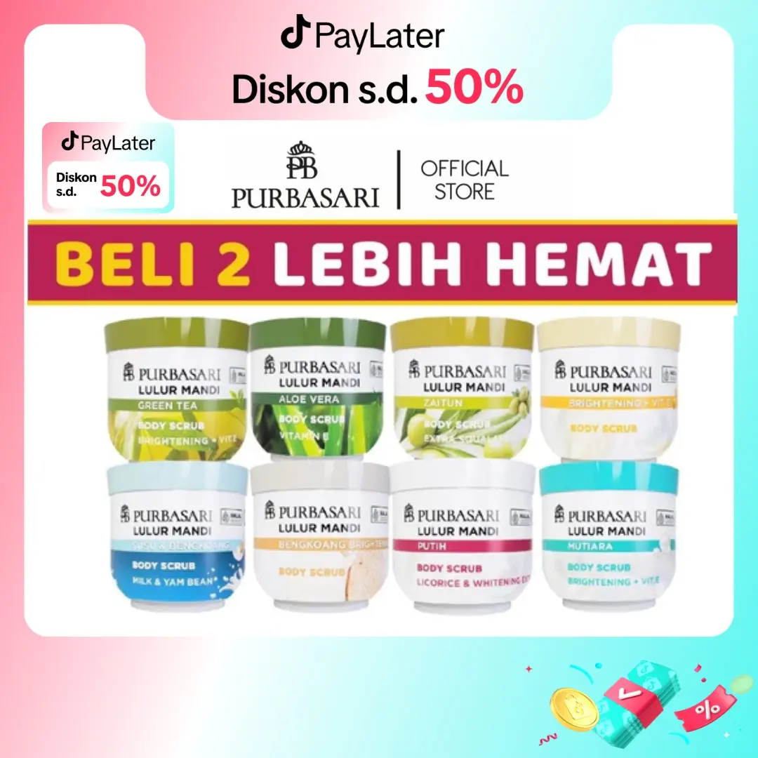 Purbasari Lulur Mandi Series | Netto 100 gr & 200 gr | Body Scrub