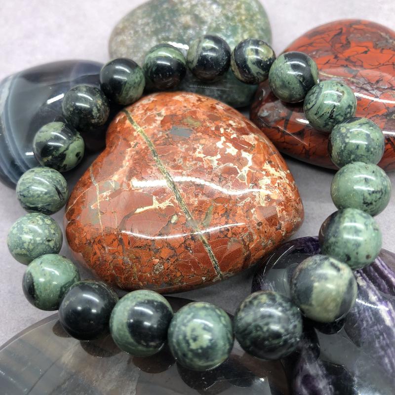 Product Introduction of Rhyolite Green Kambaba Beads Natural Stone Bracelet for Women and Men Gift 21