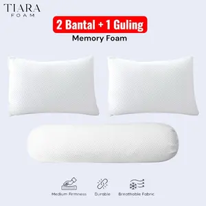 SET BUNDLE 2 BANTAL 1 GULING UK STANDAR DEWASA BUSA FULL MEMORY FOAM