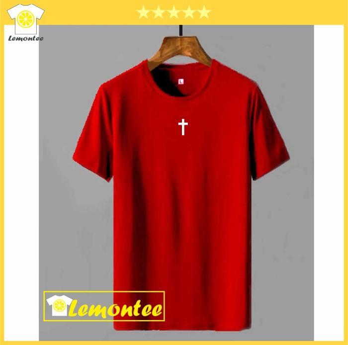Spesial Kaos Rohani Kristen Katolik Salib 2 White Kaos Distro Pria Wanita 1