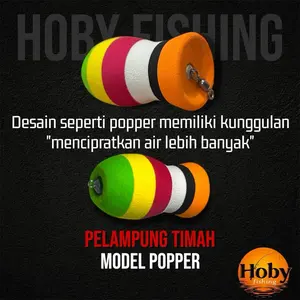Hoby Fishing Pelampung Timah Model Poper untuk Casting Desain Poper Mencipratkan Air Lebih Banyak