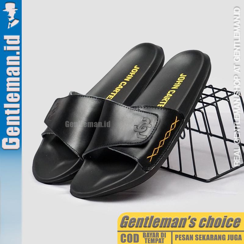 GENTLEMAN Onyx Sandal Slide Distro Casual Pria Kulit Asli Original 2