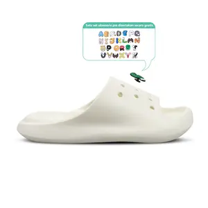 NOMOR9 Sandal Cloud Bounce anti-slip Nyaman anti benturan | Sandal Pria dan Wanita Empuk Ringan | Sandal Fashion lubang DIY untuk Pin unik lucu