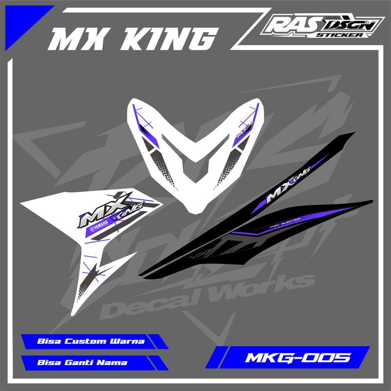 Striping Stiker MX King Custom New Design / Striping Custom Transparan MXking / Striping MX King Custom Bisa Tambah Nama 4