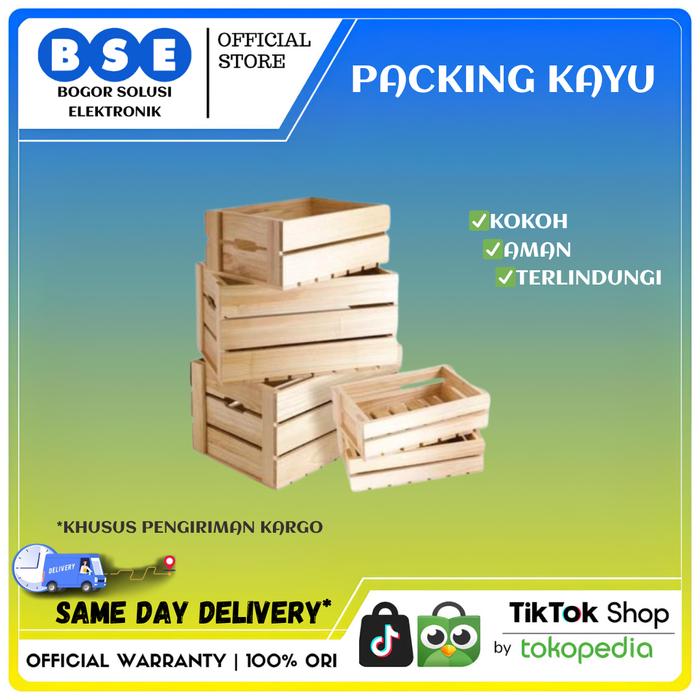 Gambar Packing Kayu Elektronik - Pengiriman Kargo Aman Kokoh Terlindungi dari Bogor Solusi Elektronik Kab. Bogor Tokopedia