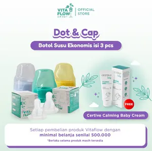 Vitaflow Dot Bayi (Nipple) All Size & Tutup Botol Susu Leher Standar/Standar Neck