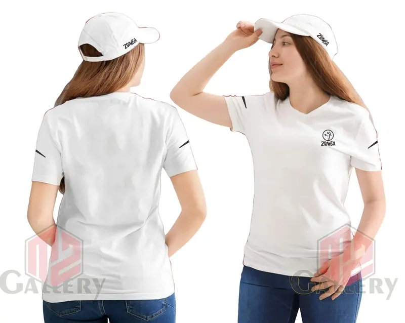 Satu set kaos dan topi olahraga wanita zumba aerobic set baju atasan wanita senam bola volly basket jogging lari pagi jalan santai terbaru Sport Futsal 6