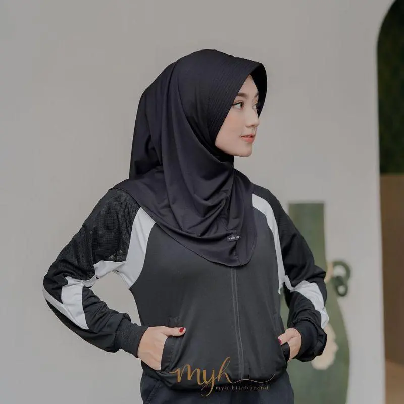 Hijab Sport pad size S M L XL Jilbab instant Sporty ped sekolah olahraga senam renang volley basket branded grade A Instan zoya instan jilbab kerudung jersey premium original lestary hijab