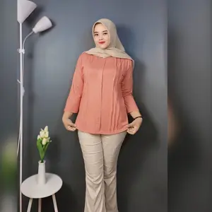 Hanifa Blouse Lengan 7/8 | Atasan Wanita Kekinian | Kaos atasan Wanita | #666