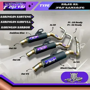 Knalpot Original Provid Type KL Drag Non Samlong Untuk Motor Beat,Mio,Vario DLL