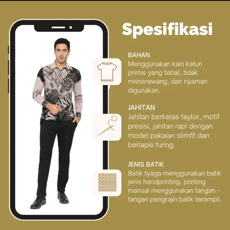 kemeja baju batik lapis furing karah bisa request koko yang elegan kemeja ini cocok dipakai dalam berbagai kesempatan. Kain Katun 3