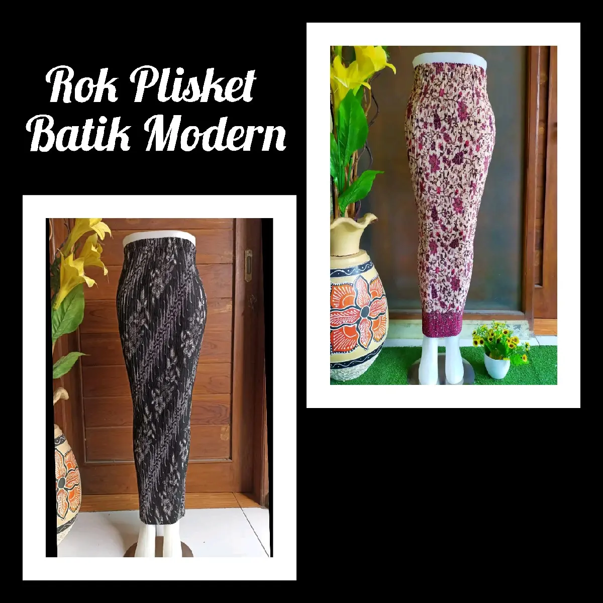 Rok Plisket Batik Modern Rok Plisket Kondangan Rok Plisket Semi Sutra Rok Plisket Wisuda Panjang