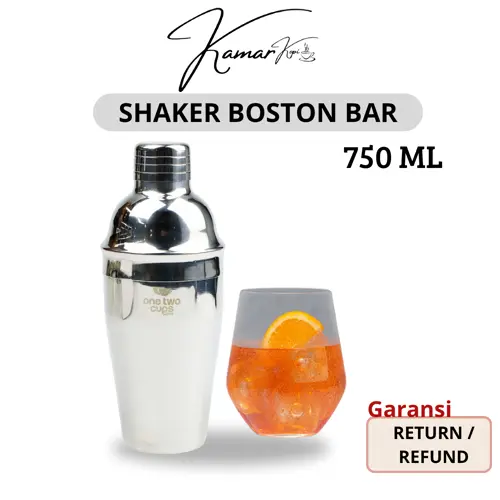 Cocktail Shaker Bartender Boston Style Koktail Minuman Stainless Steel 750ml