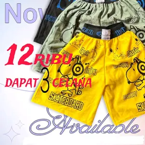 CELANA BOXER ANAK isi 3pcs katun motif karakter labubu tungtungsahur dan kartun lucu lainya