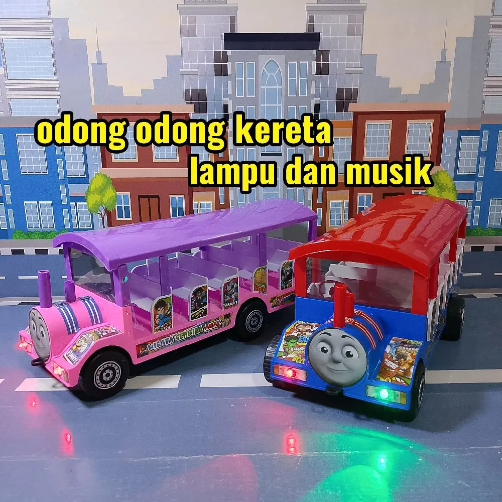 mainan kereta odong-odong lampu musik terbaru/mainan kereta wisata musik terbaru.