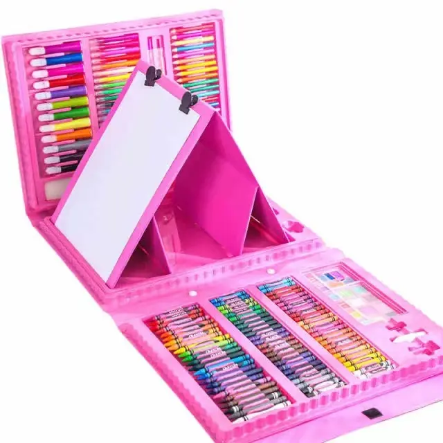 GROSIR Crayon Set 208 Pcs dan 150Pcs Pensil Krayon Warna Lengkap Art Set Menggambar dan Mewarnai Seni Melukis Anak Stationery 6