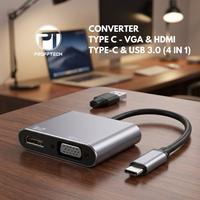 Gambar PROFFTECH CONVERTER Type C ke HDTV VGA USB3 Type C 4 in 1 Original dengan Resolusi Tinggi dan Bandwidth Luas dari ProffTech Indonesia Kota Administrasi Jakarta Pusat 1 Tokopedia