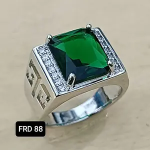 Cincin Batu Pria Kode XM17 Terlaris Termurah FRD 88 Aksesoris Putih Rings Berkualitas Tinggi & Tahan Lama Sesuai Foto