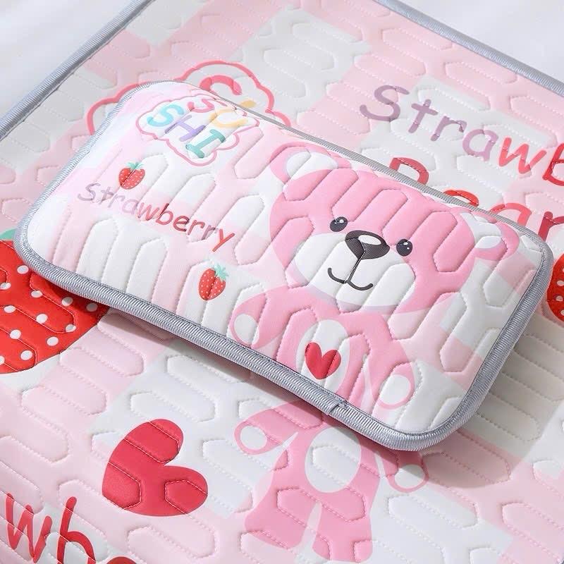  Gối điều hoà cao su non Latex cho bé sơ sinh Gối in hình 5D thoáng mát 25x40cm - kids bedding 