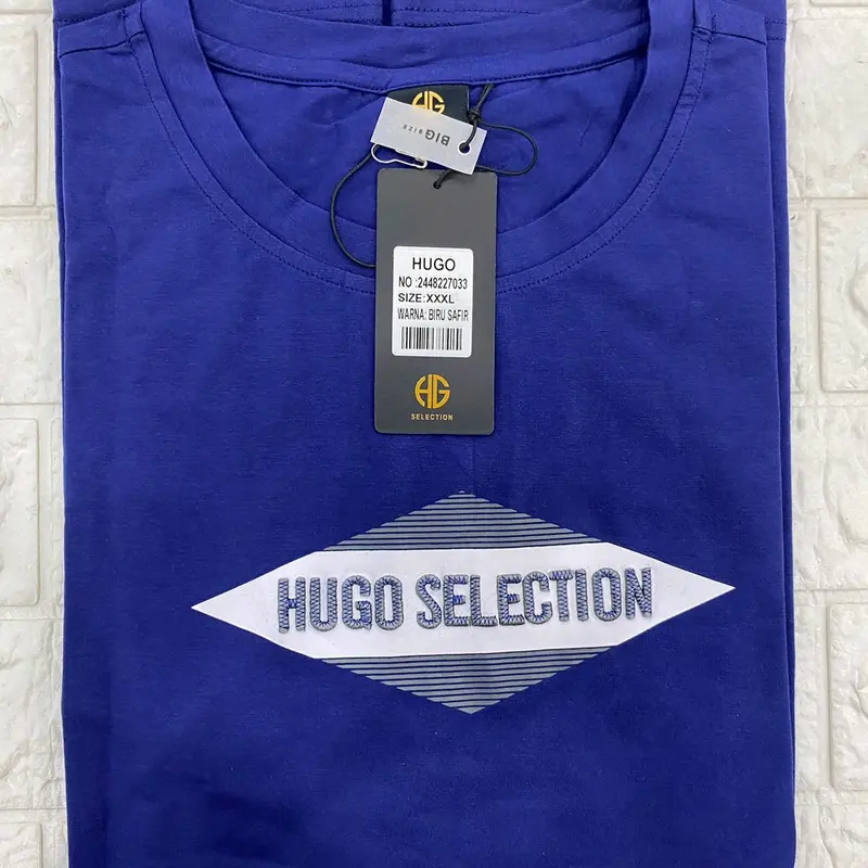 kaos oblong hugo selection ukuran jumbo (2XL 3XL 4XL) / kaos jumbo cowok Nyaman Katun 3