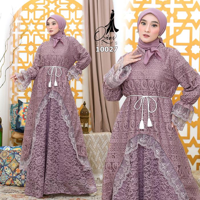Gambar GAMIS OZIAS BROKAT KAGURA 10027 LD 105 I Gamis Bini Orang I Gamis Lebaran Cantik - Navy dari Ozias.id Kota Administrasi Jakarta Barat Tokopedia