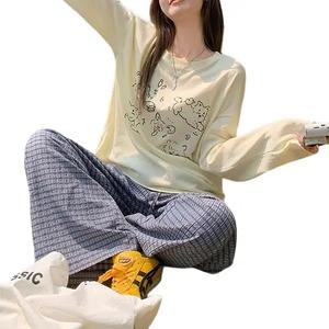 Women's Summer Round Neck Long Sleeve T-Shirt, Cute Dog Print Loose Fit Casual Top, Thin Lightweight Sun Protection Shirt 3113 Womenswear Lingerie Crewneck