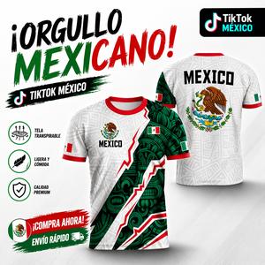 Camiseta de fútbol 2026 para aficionados mexicanos, con estampado de diseño de aficionados estilo mexicano, manga corta, apta para entrenamiento al aire libre, unisex, tejido cómodo y transpirable, ideal para partidos, entrenamiento y uso casual diario, coleccionable, perfecta como regalo