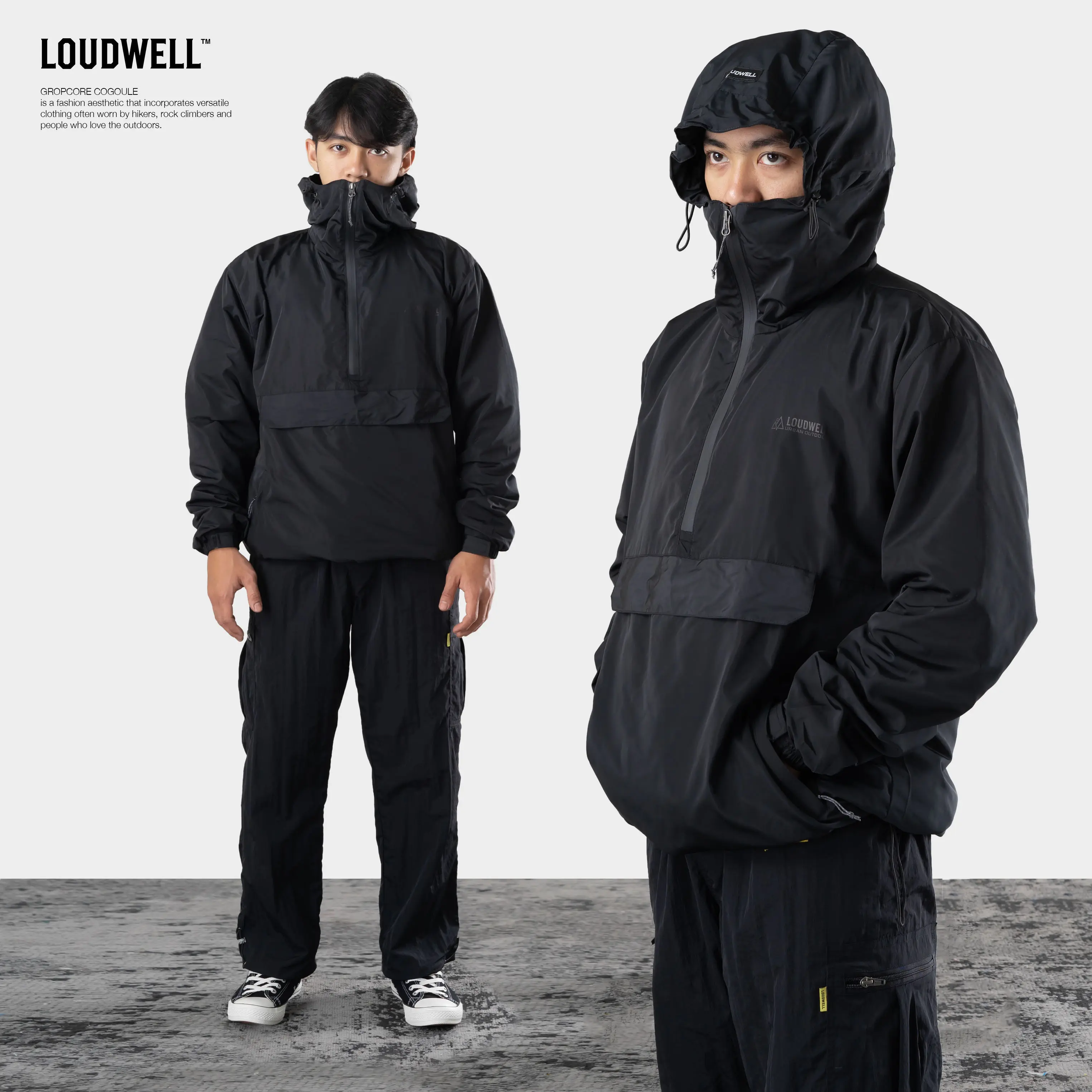 LOUDWELL Jacket WATERPROOF CAGOULE GORPCORE WADING JACKET JAKET ANORAK Parasut Sport