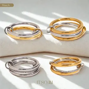 ITSOMI - Chain Ring / Cincin Wanita / Cincin Silver / Cincin Unisex / Cincin Lapis Perak Silver / Cincin Adjustable