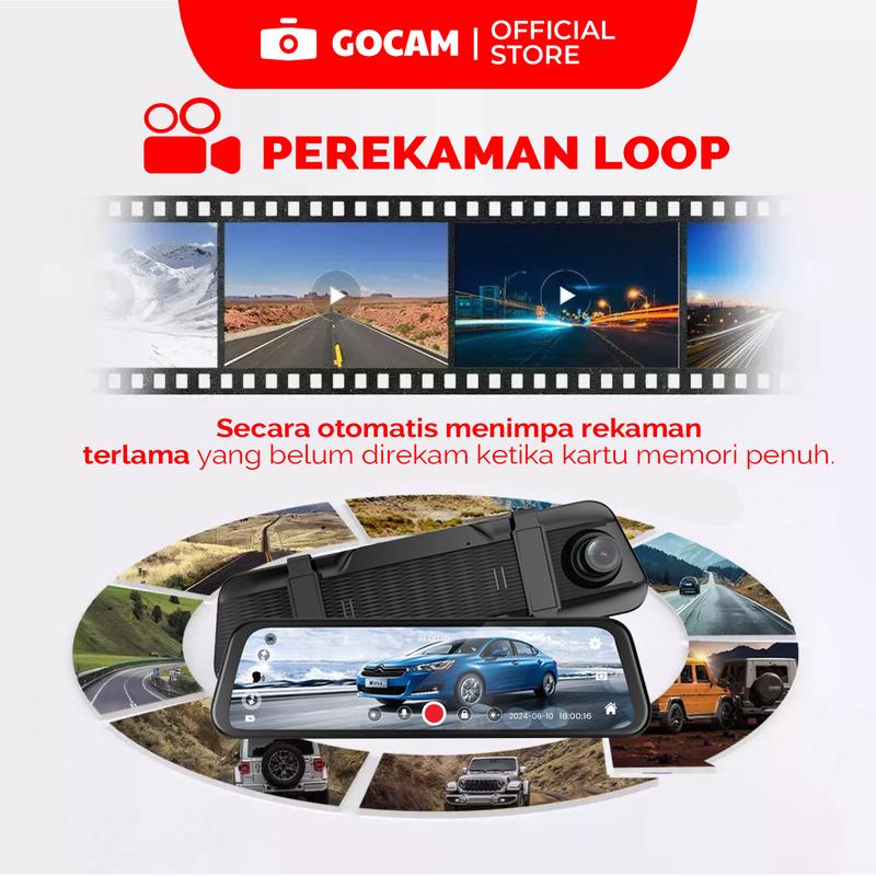[COD] T99 PRO WIFI Connect Dashcam Mobil 2K + 1080p Resolution 9.6 Inch Layar Sentuh Full Screen IPS Night Vision Dual Lens Perekaman Loop 24 jam Car Kabel 4